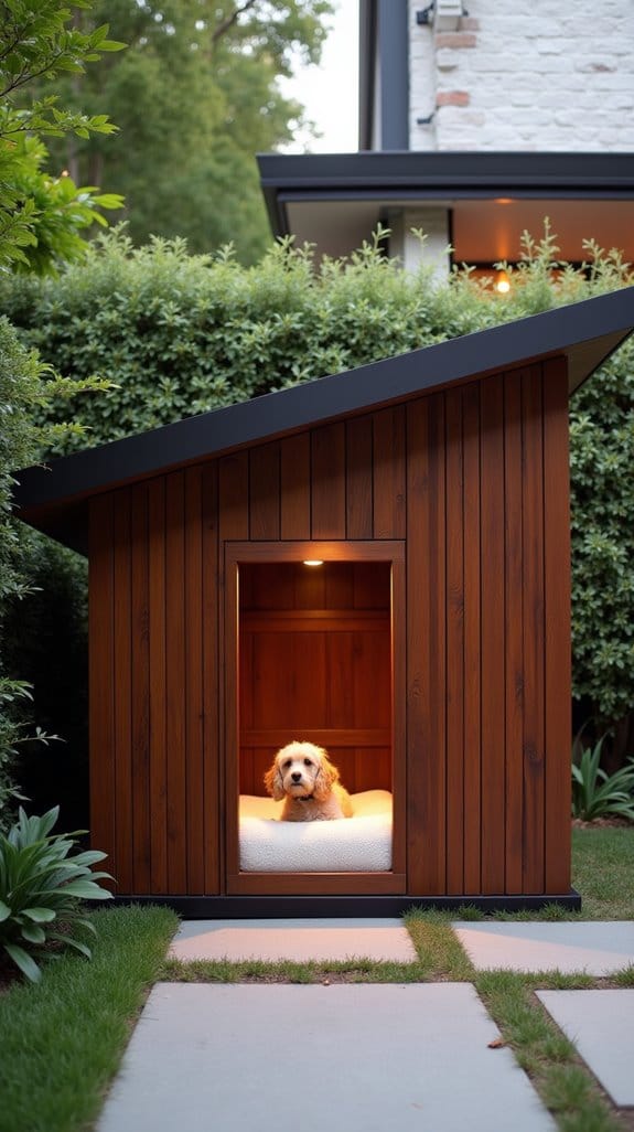 elegant wooden dog houses