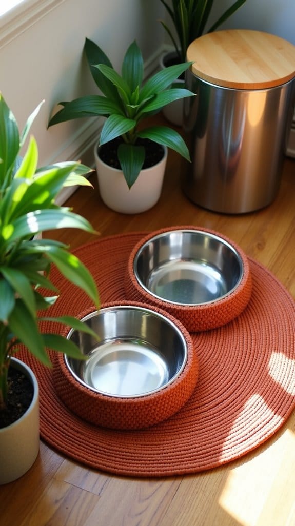 enhance dog feeding area