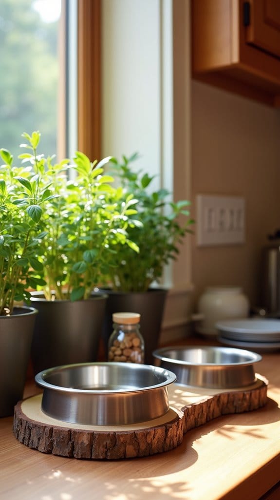 ideal dog feeding location