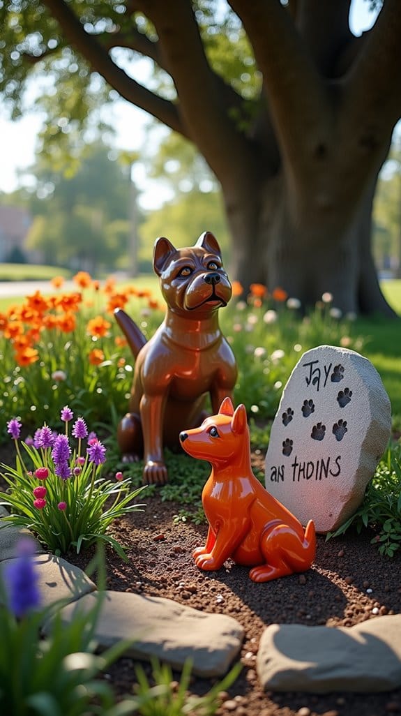 joyful dog themed sculptures