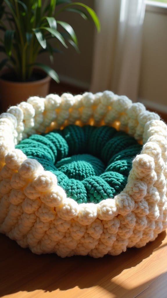 luxury crochet dog bed