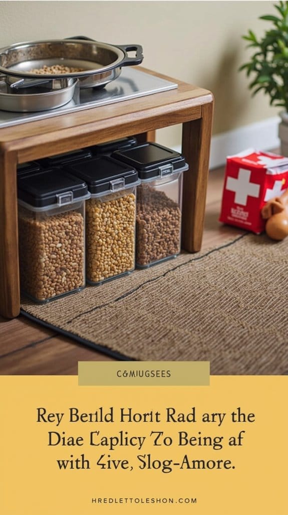 safe dog food station setup