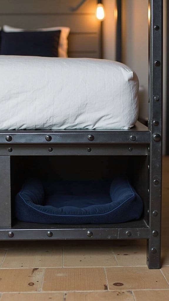 stylish beds with dog nook