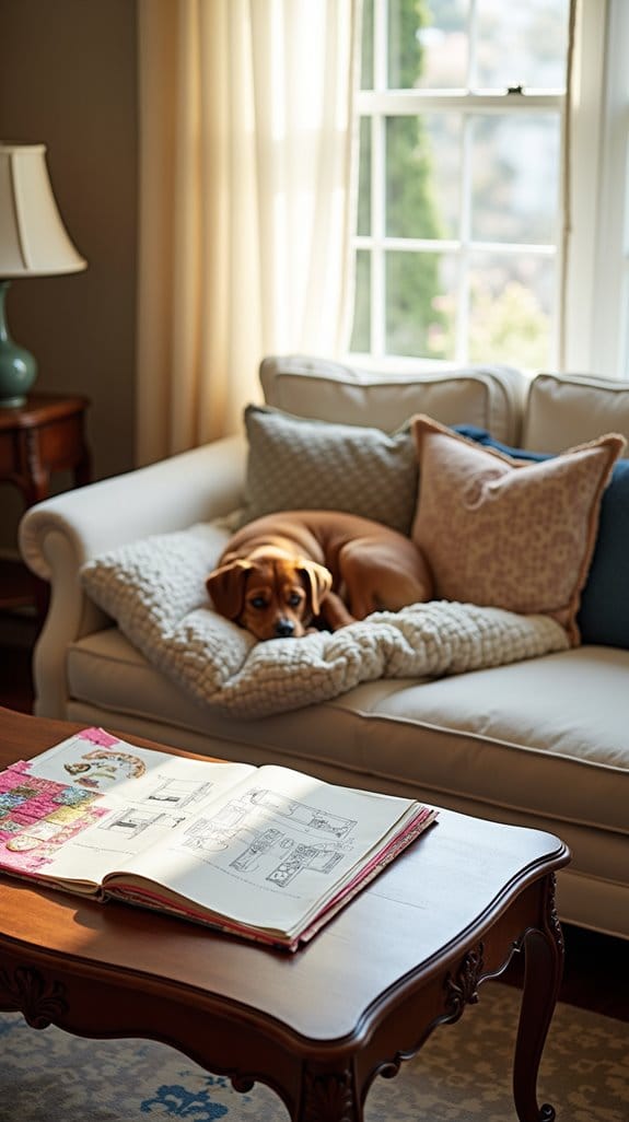 stylish dog bed integration