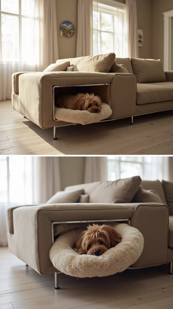 stylish integrated dog beds