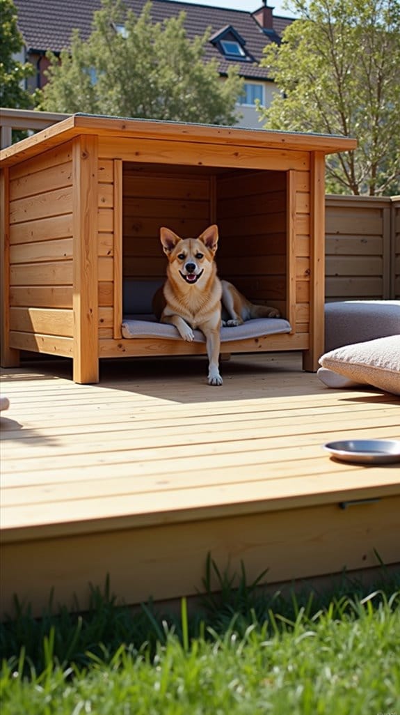 stylish sunbathing dog house